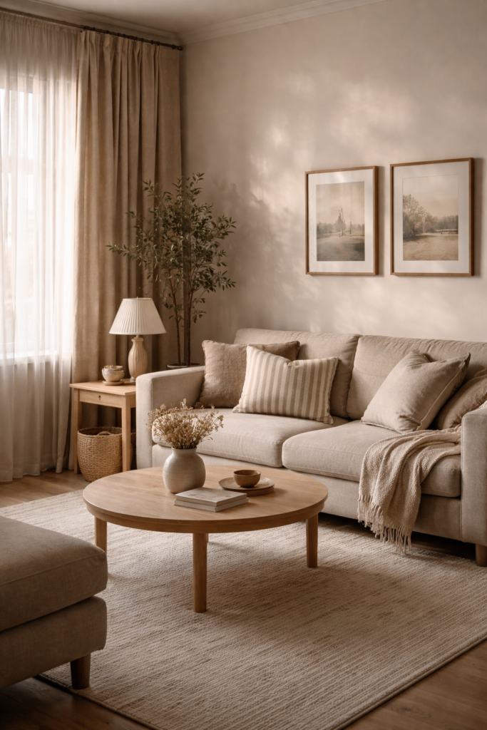 spring light test in living room