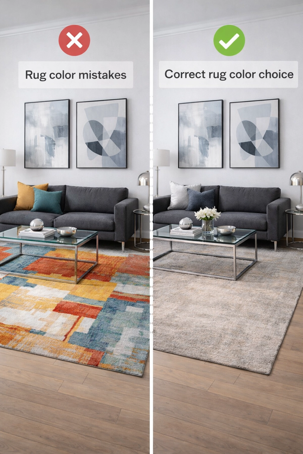 7 Genius Rug Color Rules: A Rug Color Cheat Sheet for Any Living Room