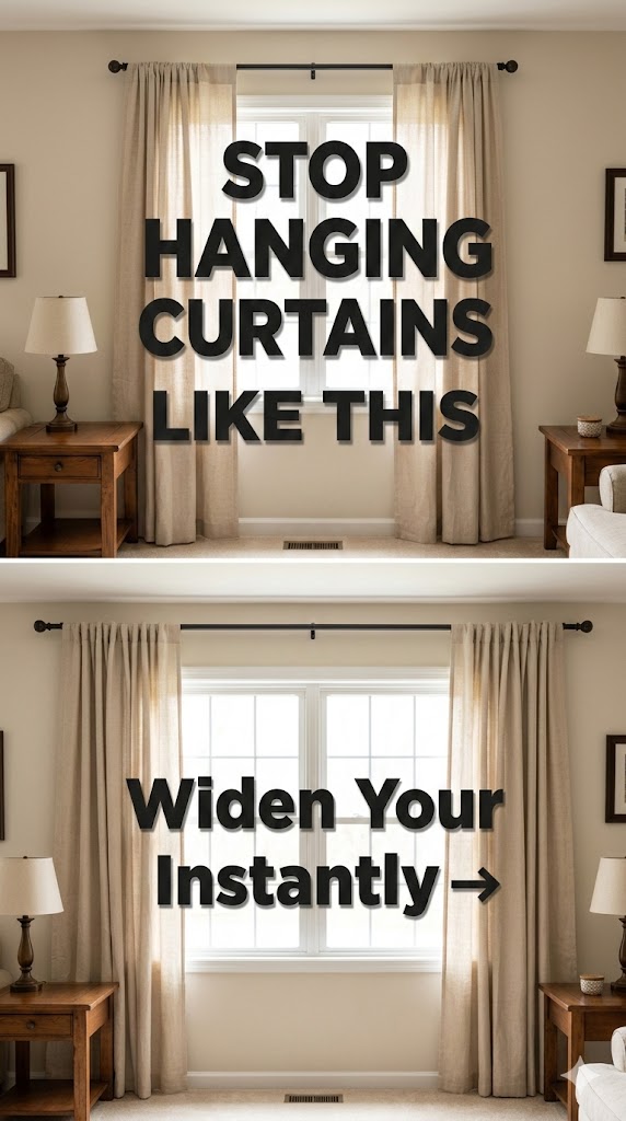 spring living room curtains hung too narrow blocking natural daylight