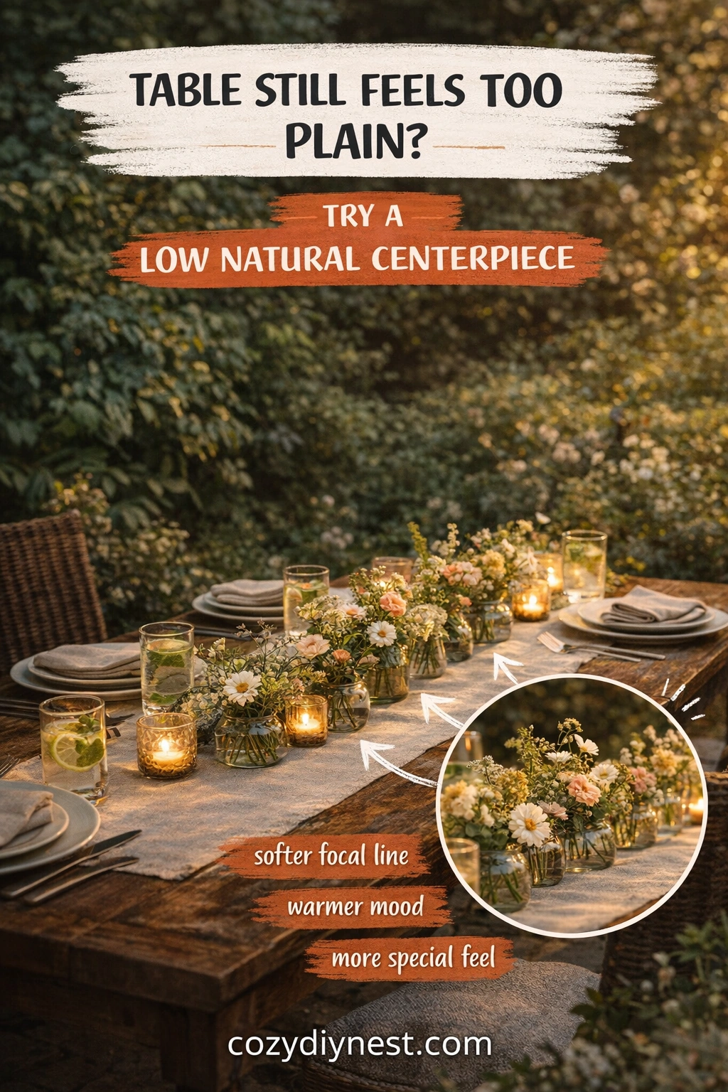 natural outdoor table setting ideas
