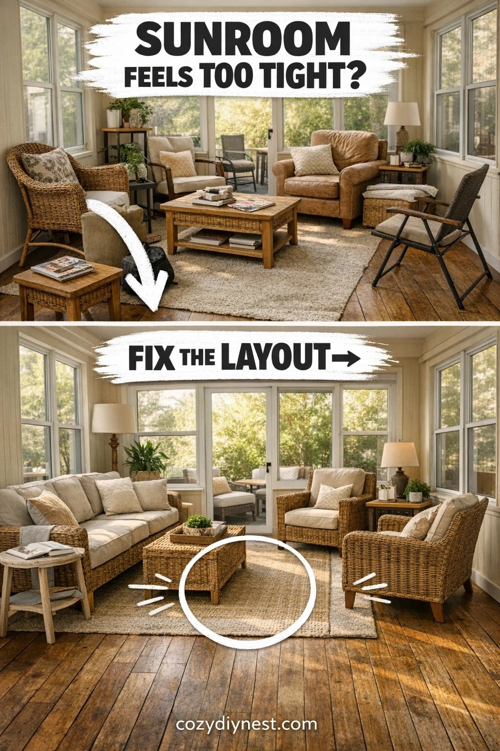 small sunroom ideas with a clearer layout and better walking flow