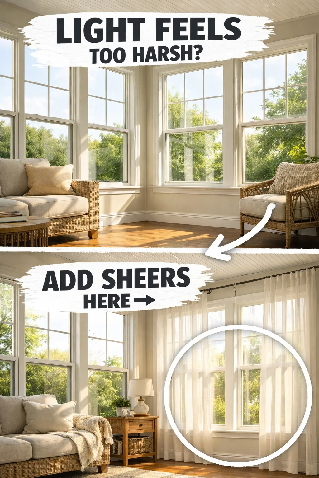 cozy sunroom ideas with a soft rug that makes a bright room feel warmer