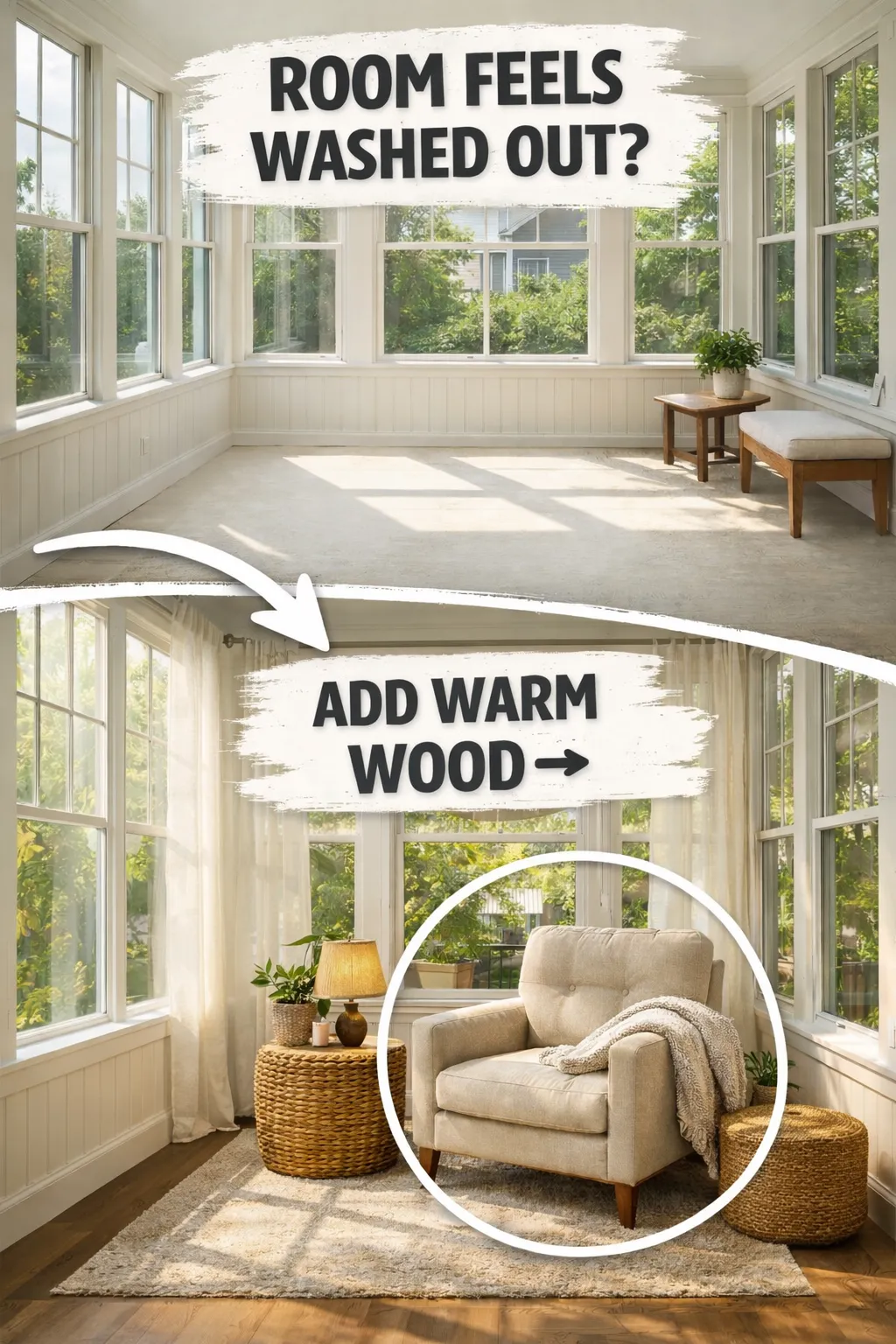 cozy sunroom ideas with sheer curtains that soften harsh sunlight