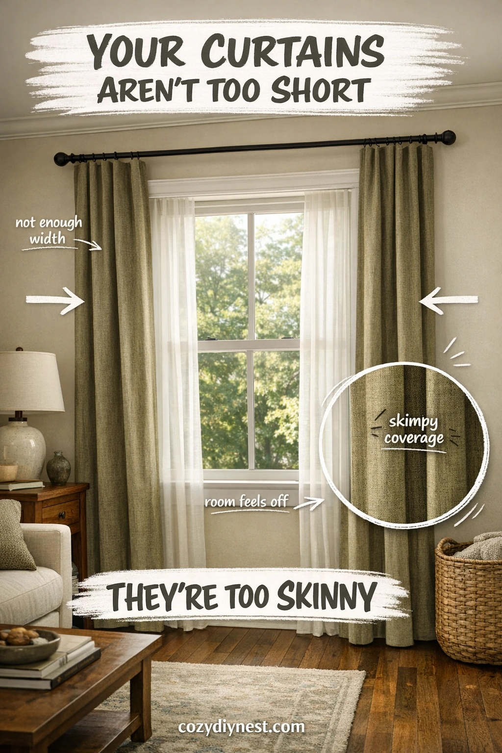 how wide should curtains be with fuller curtain panels on a wide window