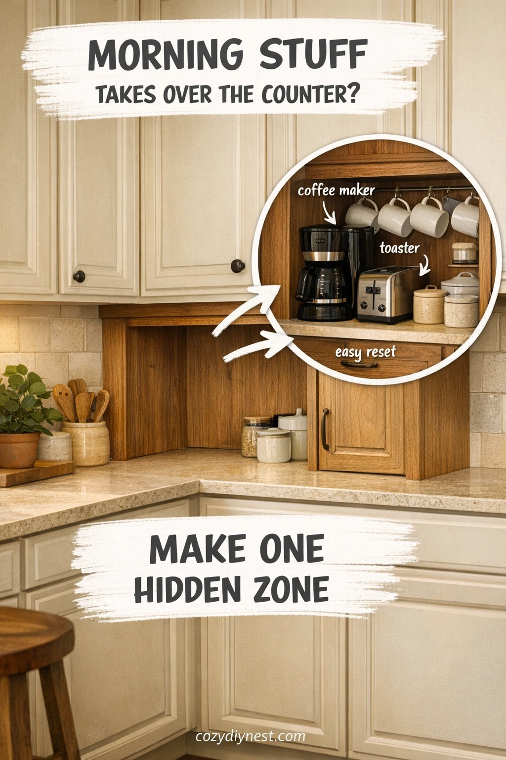 appliance garage ideas with a lift up or tambour door