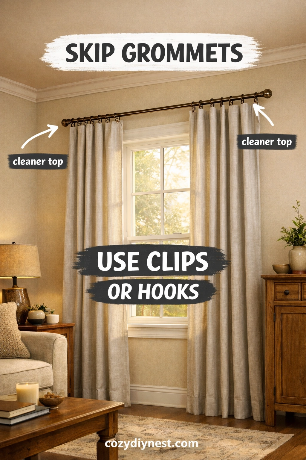 curtain hardware ideas with a more substantial curtain rod