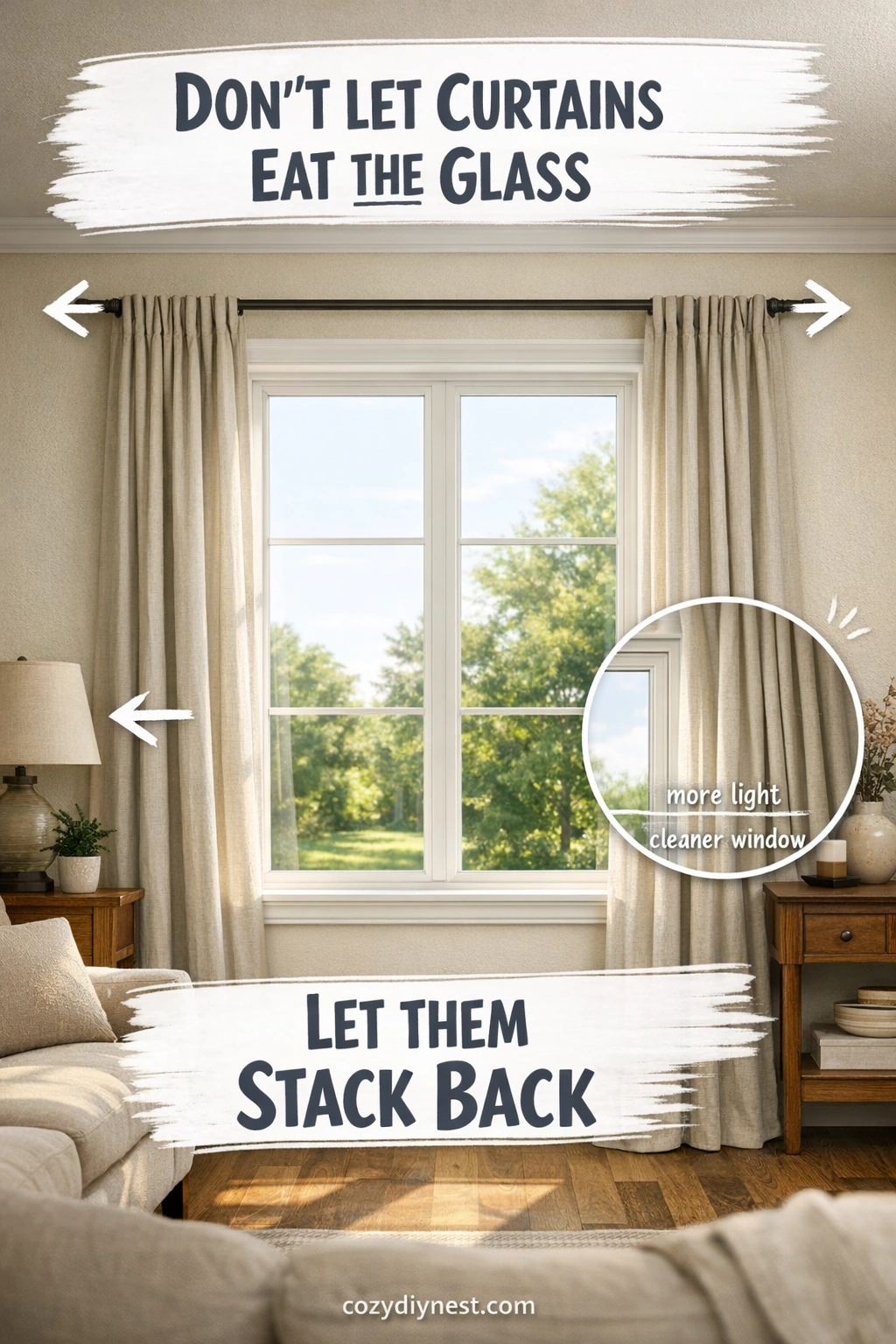 curtain rod width working with fuller curtain panels