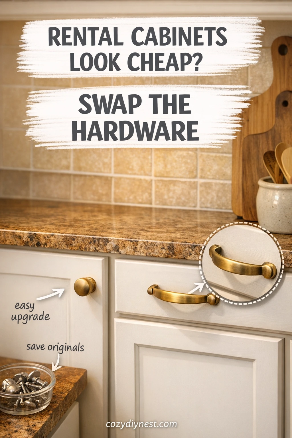 renter-friendly kitchen ideas using contact paper on a low-risk surface in a rental apartment kitchen