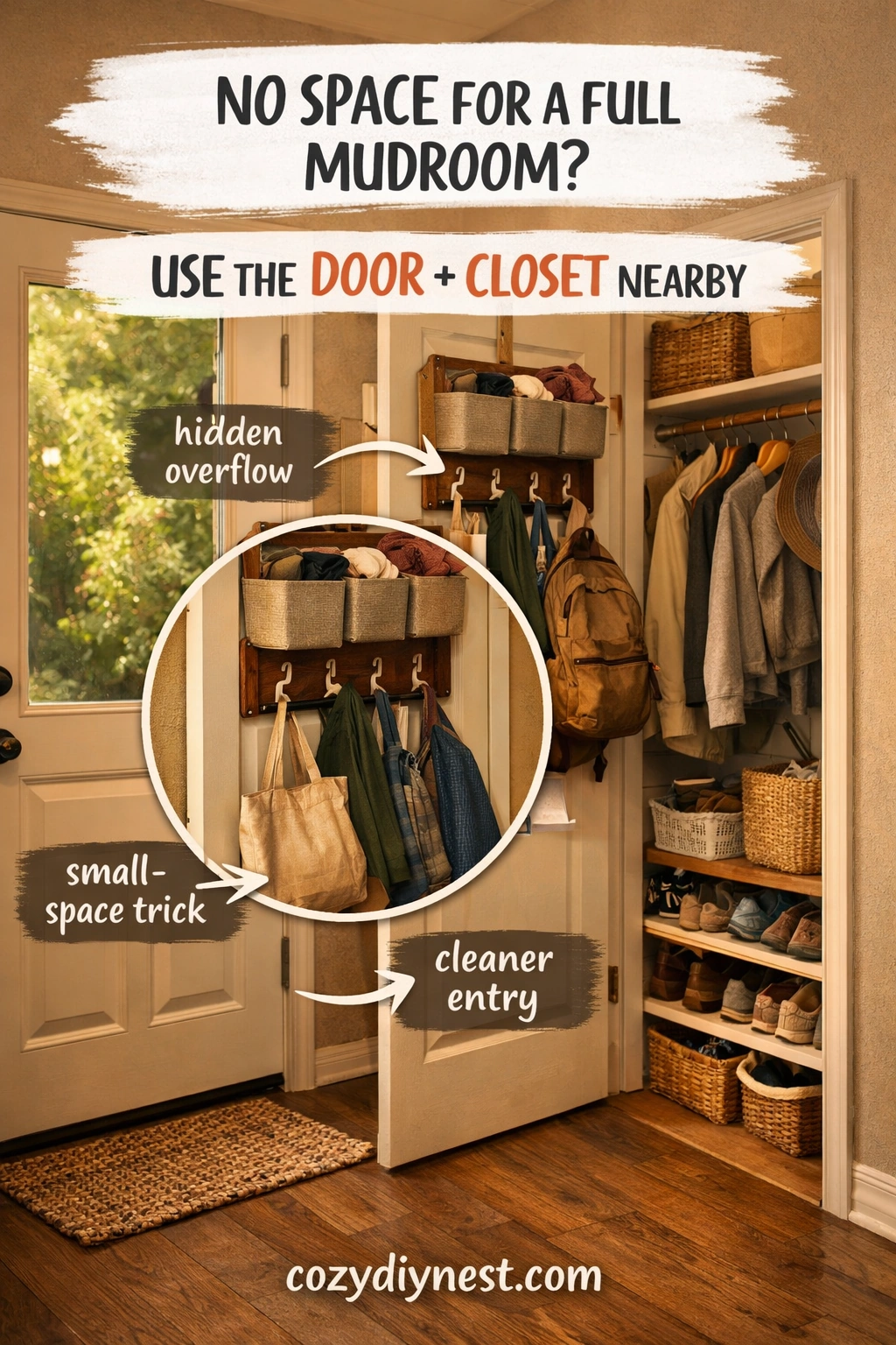 Tall rain boot storage keeping a mudroom entry cleaner and less cluttered