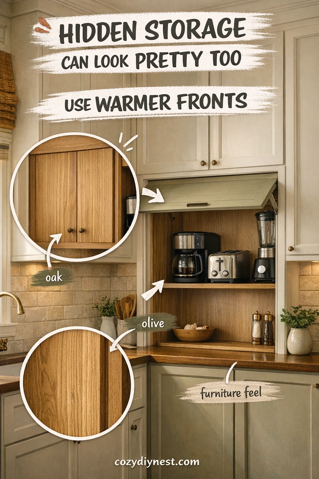 appliance garage ideas with a pull out tray for heavy appliances