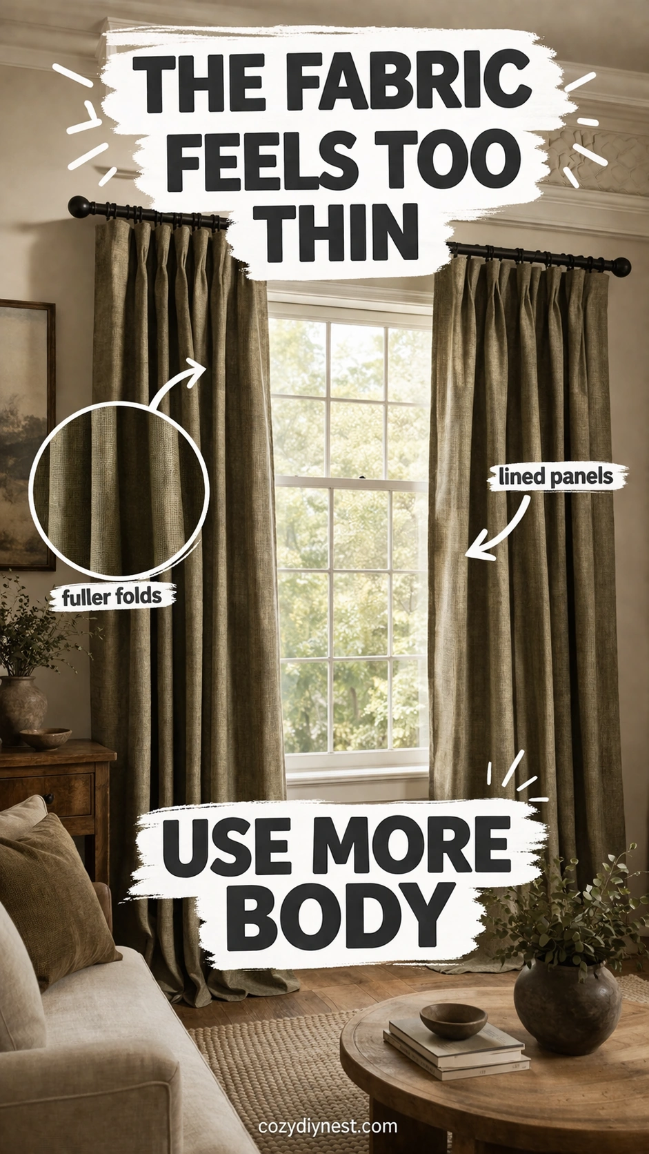 how wide should curtains be with panels stacked back off the window glass