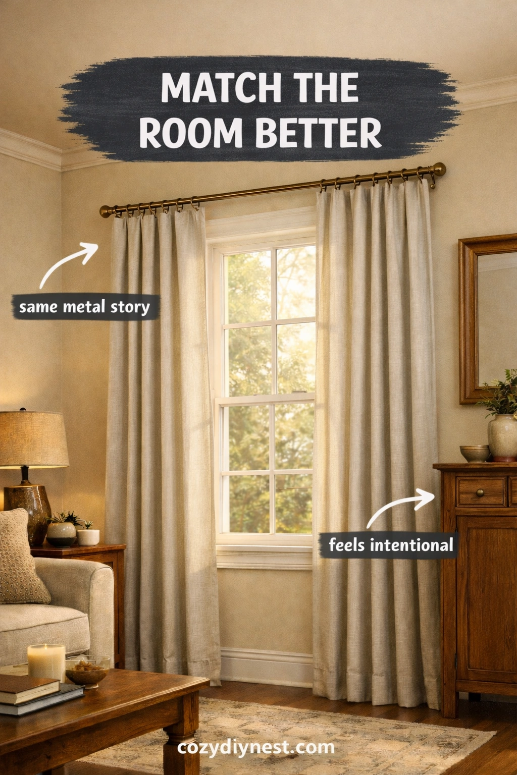 curtain hardware ideas with a better double rod setup