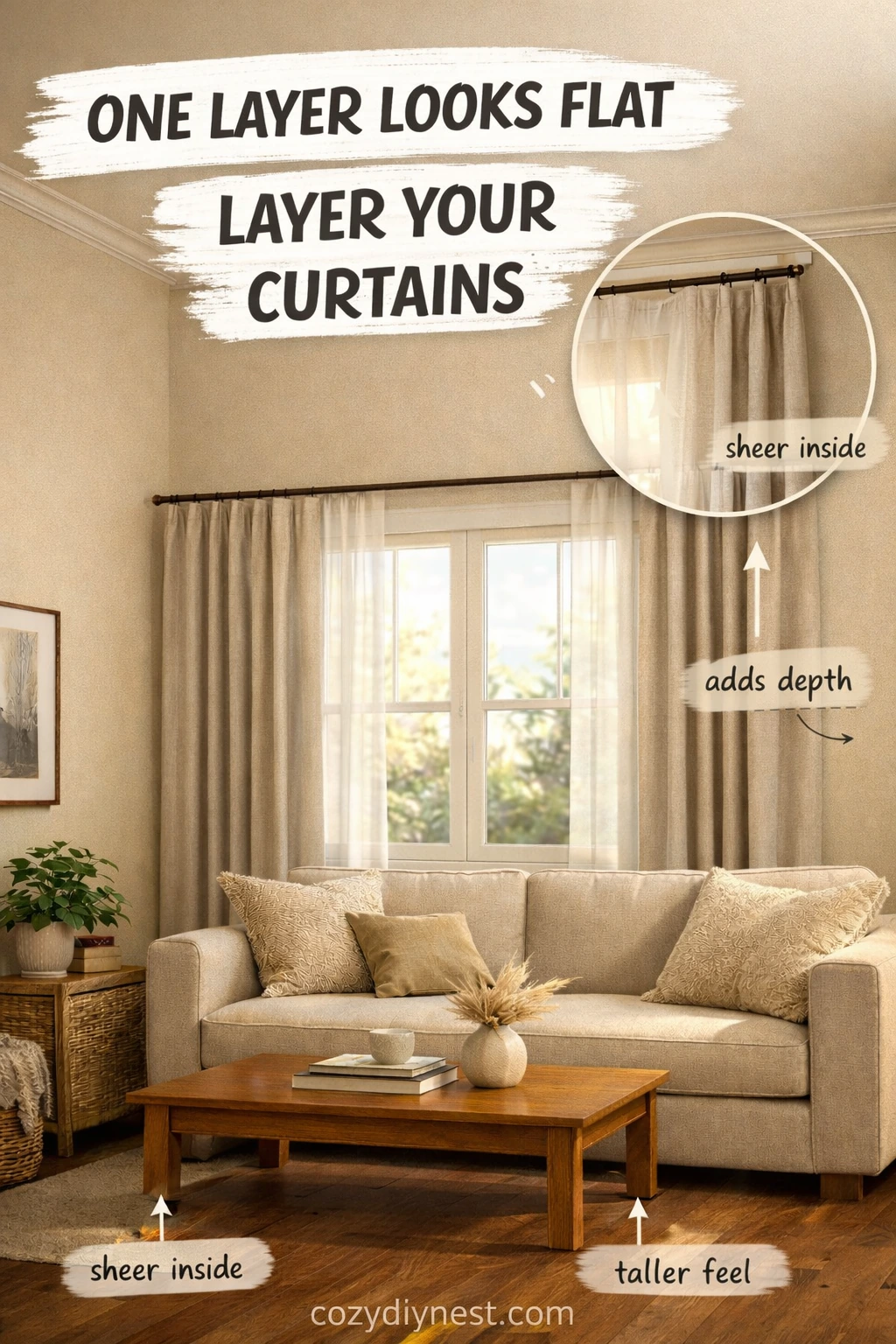 how to make a room look taller with better ready-made curtain lengths and hardware