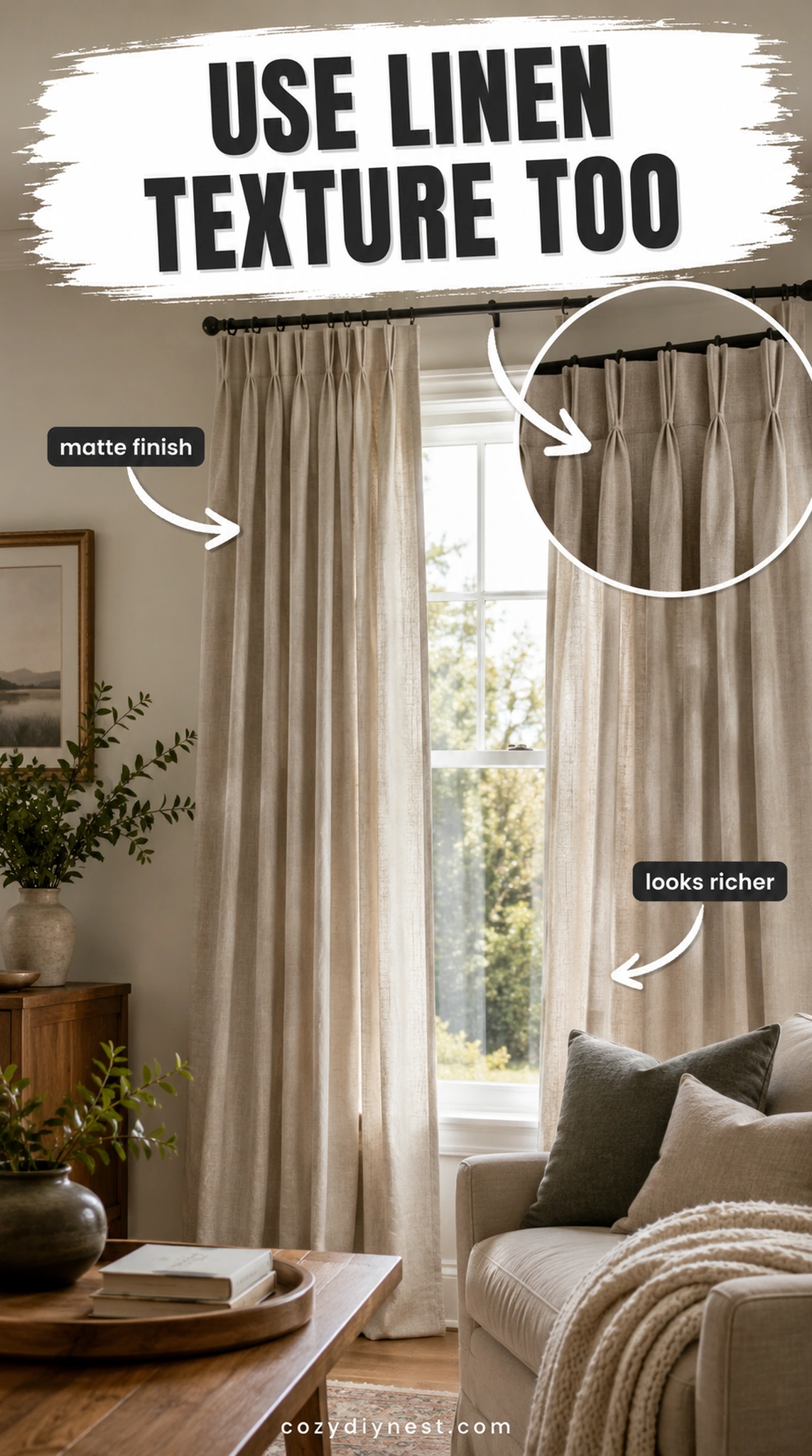 pinch pleat blackout curtains that add more body and polish