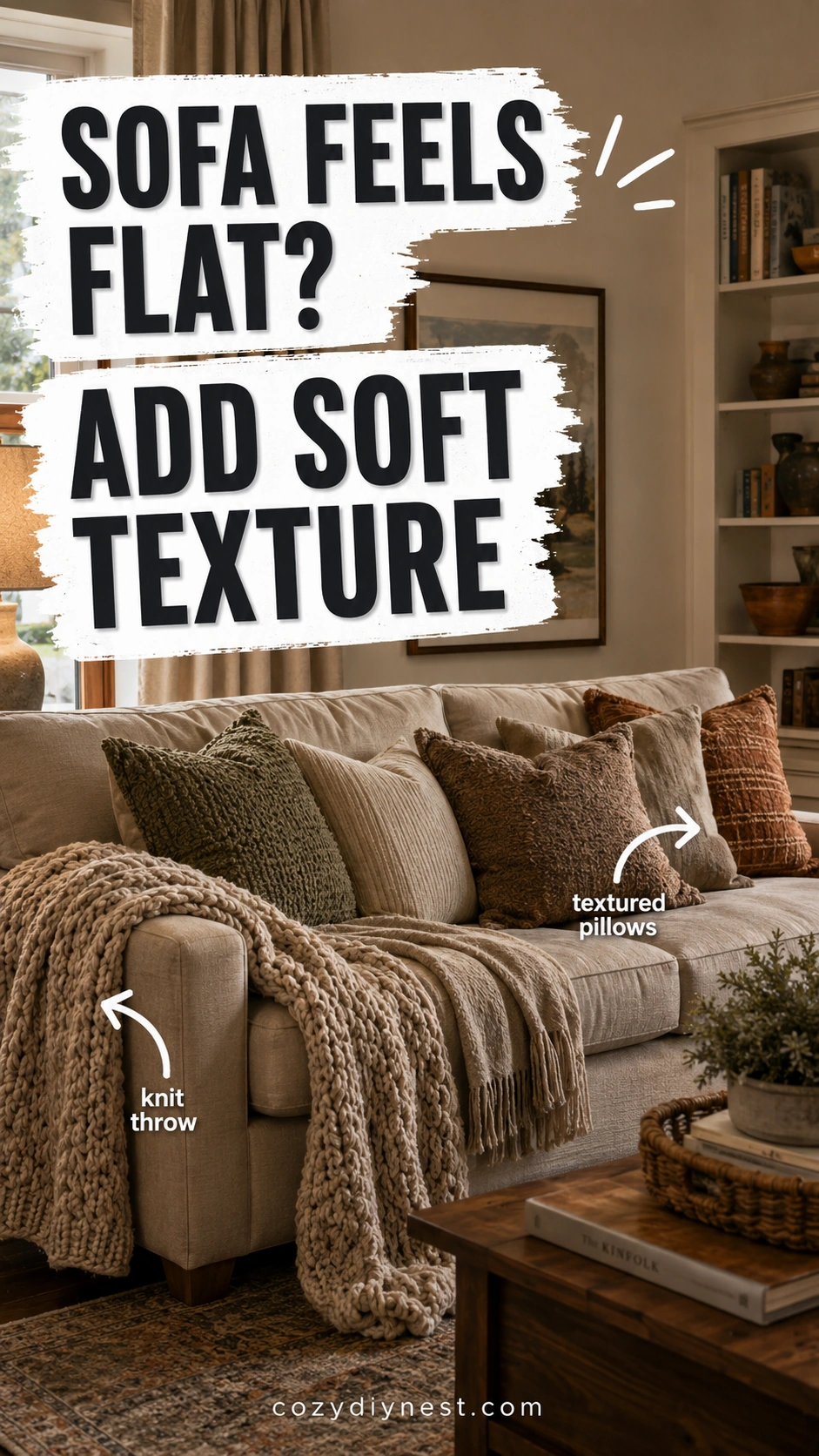 how to make a living room feel cozy with softer sofa texture