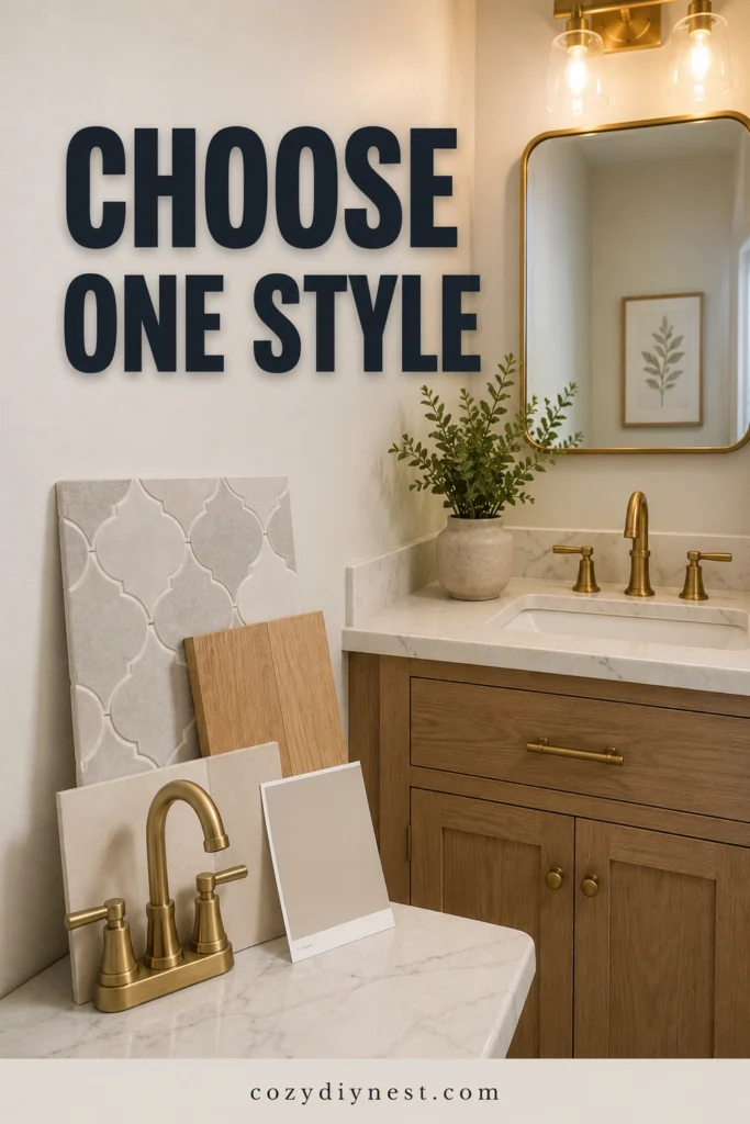 small bathroom remodel ideas with one cohesive design direction