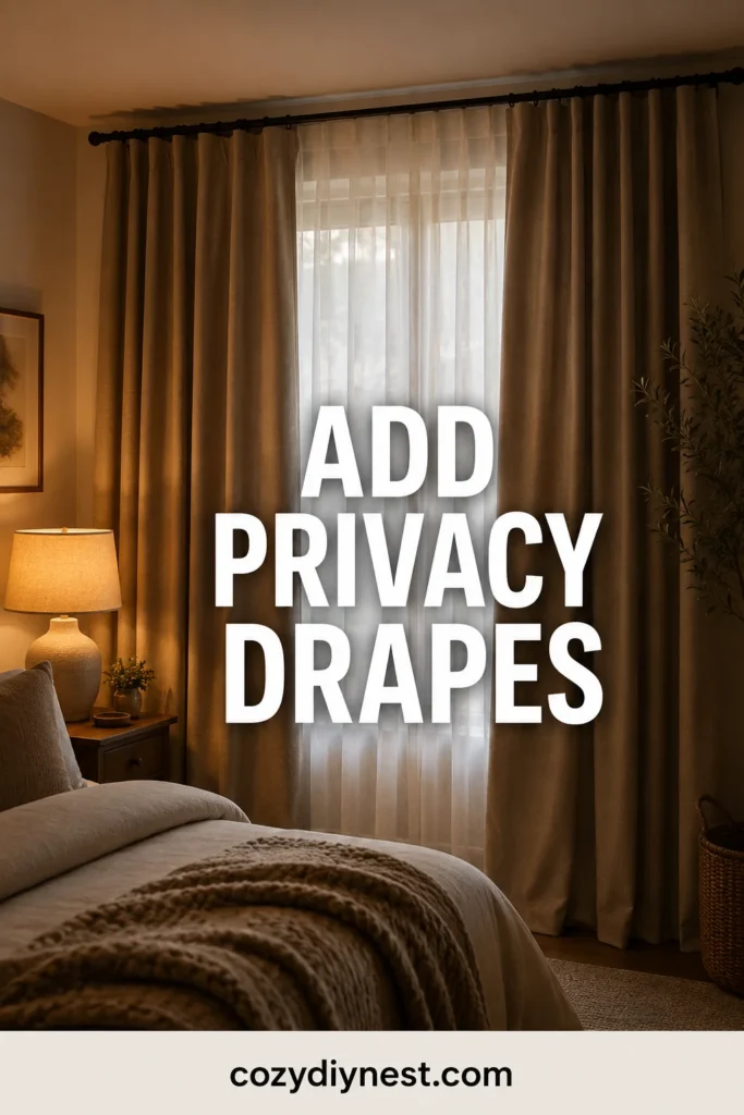 curtain layering ideas adding heavier drapes over sheer curtains for privacy and cozy evenings