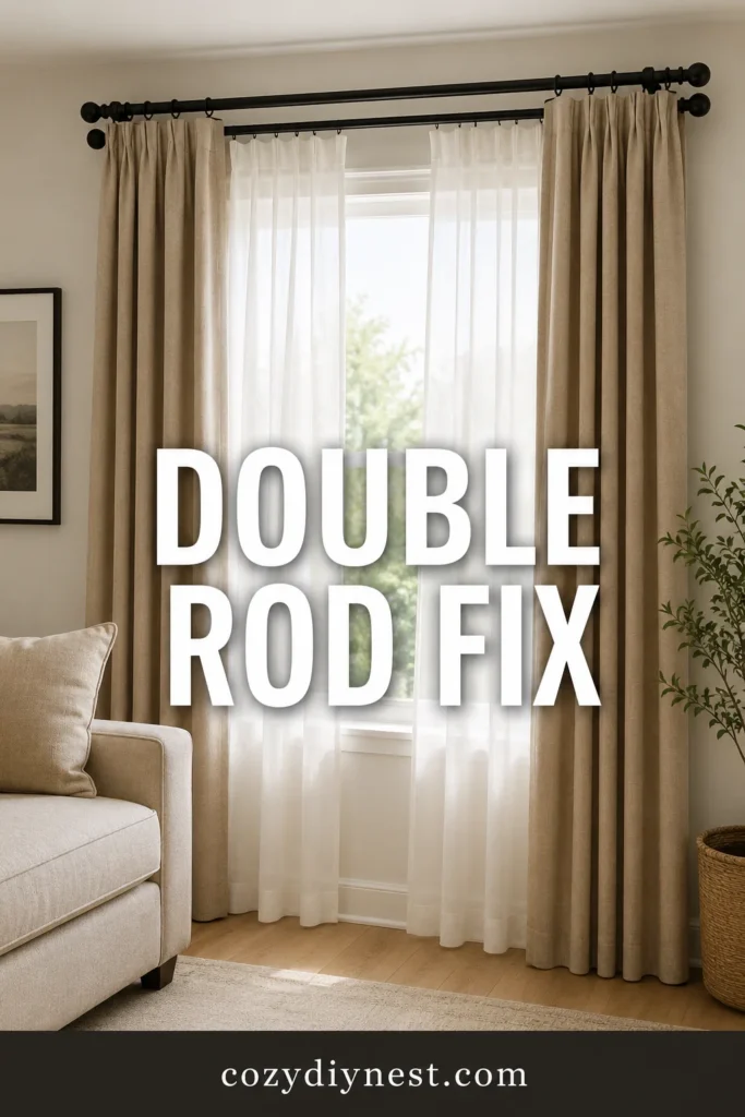curtain layering ideas using a double curtain rod for sheer curtains and drapes