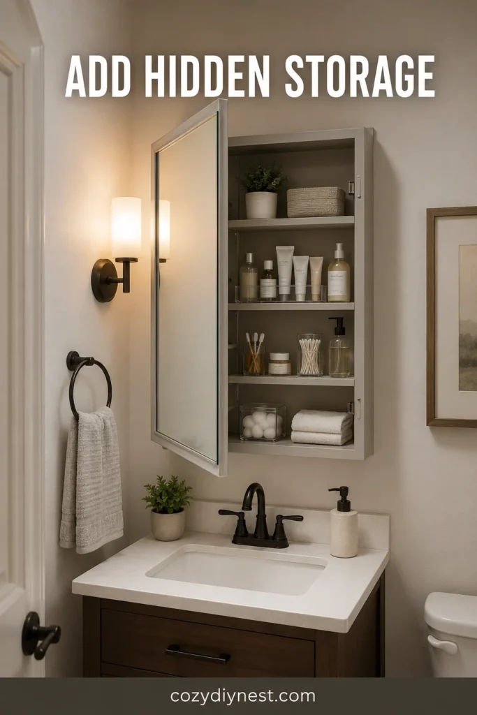 Bathroom Mirror Ideas: 21 Stunning Vanity Wall and Lighting Looks 6 bathroom mirror cabinet ideas with hidden storage above a small vanity