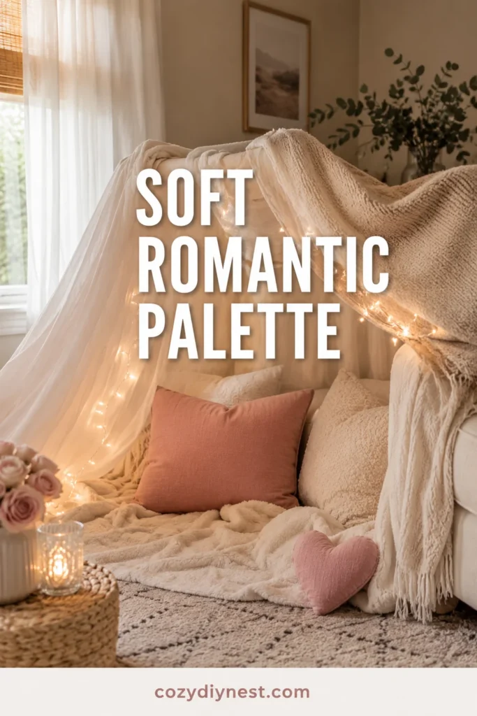 valentine fort ideas with soft blush cream taupe and warm neutral romantic decor