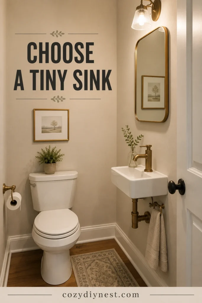 small half bathroom ideas with tiny sink for powder room