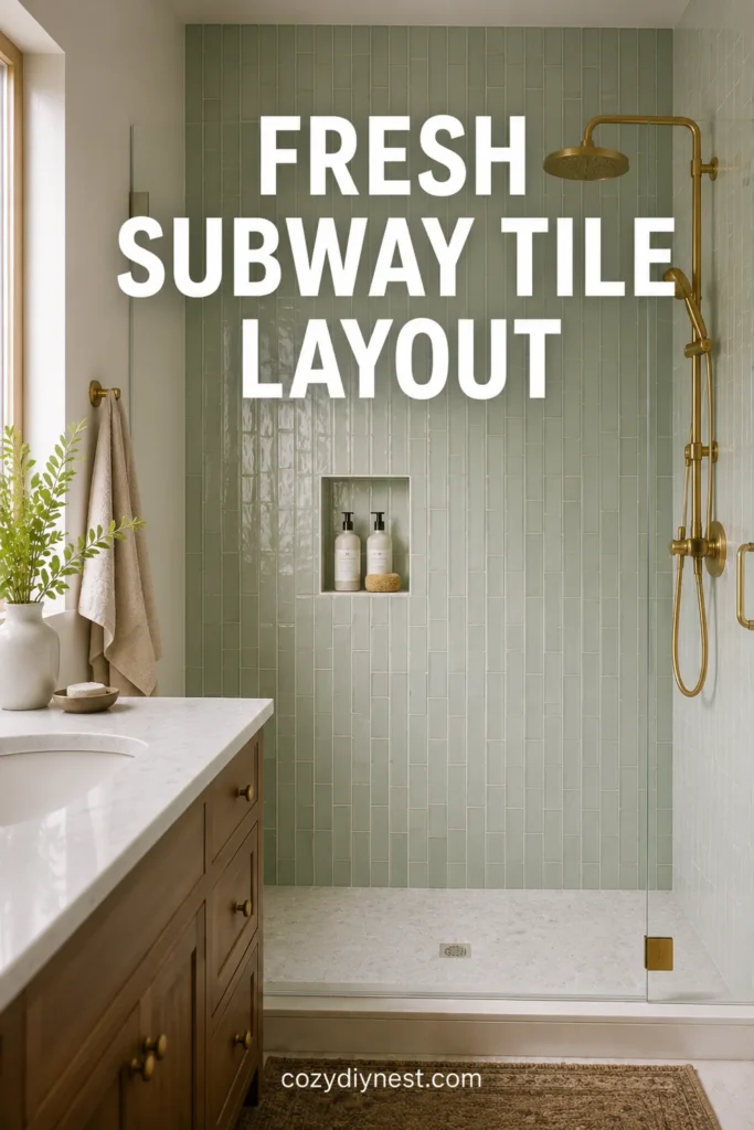 bathroom tile ideas with subway tile in a fresh shower layout