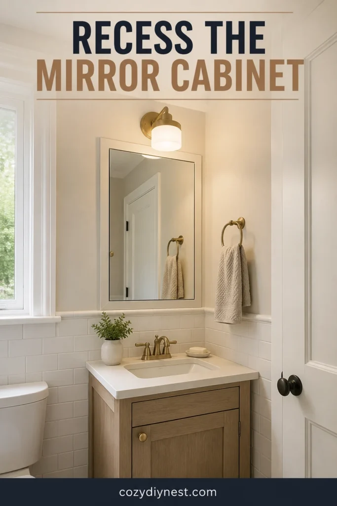 Bathroom Mirror Ideas: 21 Stunning Vanity Wall and Lighting Looks 7 small bathroom mirror ideas with a recessed medicine cabinet mirror