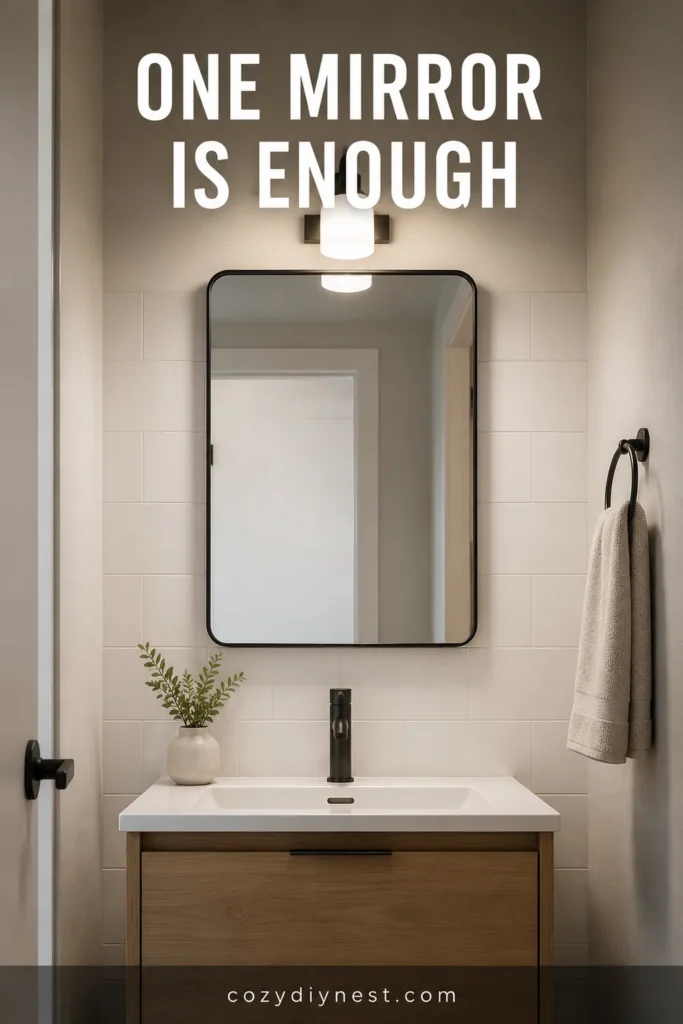 Bathroom Mirror Ideas: 21 Stunning Vanity Wall and Lighting Looks 9 small bathroom mirror ideas with one mirror above a small sink