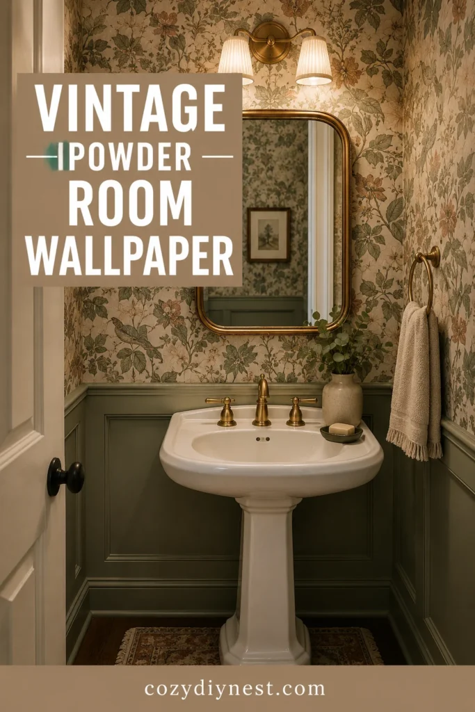 Bathroom Wallpaper Ideas: 18 Stunning Ways to Add Pattern to a Small Bathroom 9 bathroom wallpaper ideas with vintage wallpaper in a classic powder room