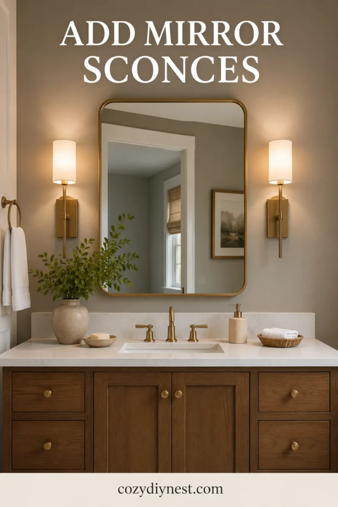 Bathroom Mirror Ideas: 21 Stunning Vanity Wall and Lighting Looks 10 bathroom mirror and lighting ideas with sconces beside the mirror