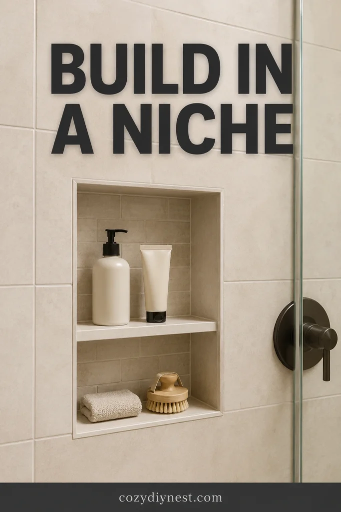 small bathroom remodel ideas with built in shower niche