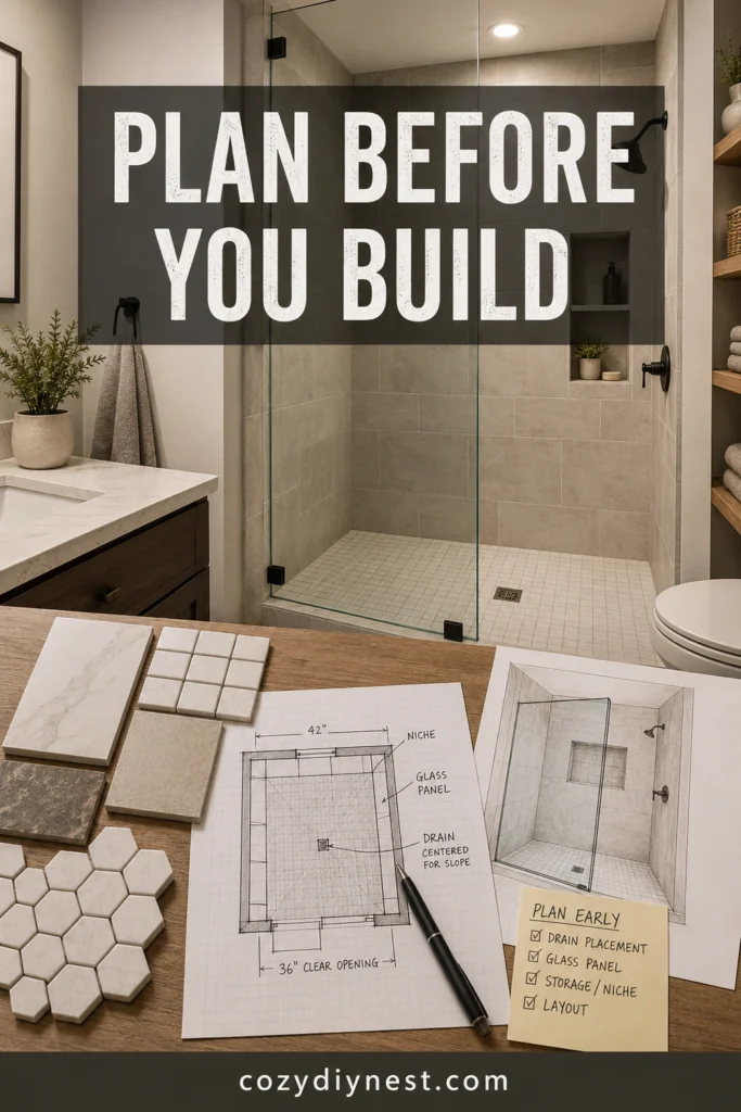 walk in shower remodel ideas planning layout before building