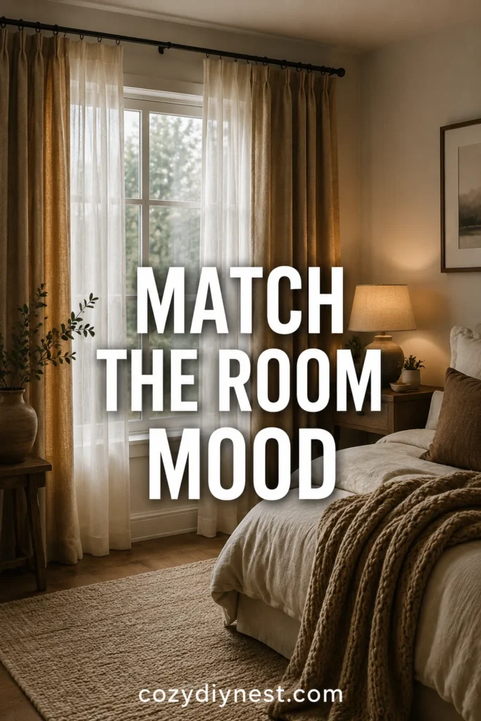 curtain layering ideas matching curtain layers to a cozy warm bedroom or living room mood