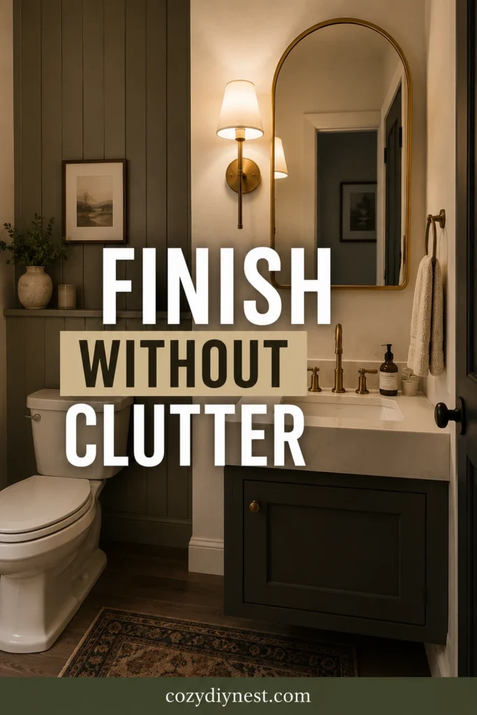 small half bathroom ideas finished powder room without clutter