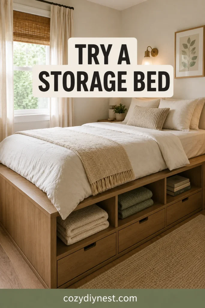 Small Bedroom Storage Ideas: 21 Genius Ways to Maximize Every Inch 2 small bedroom storage ideas with a platform bed and built in storage cubbies