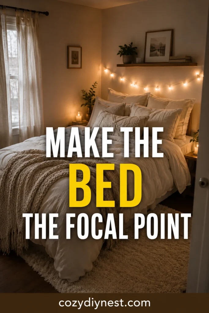 Small Cozy Bedroom Ideas: 19 Warm Ways to Make a Tiny Room Feel Inviting 19 small cozy bedroom ideas with the bed as the cozy focal point layered bedding and warm lights